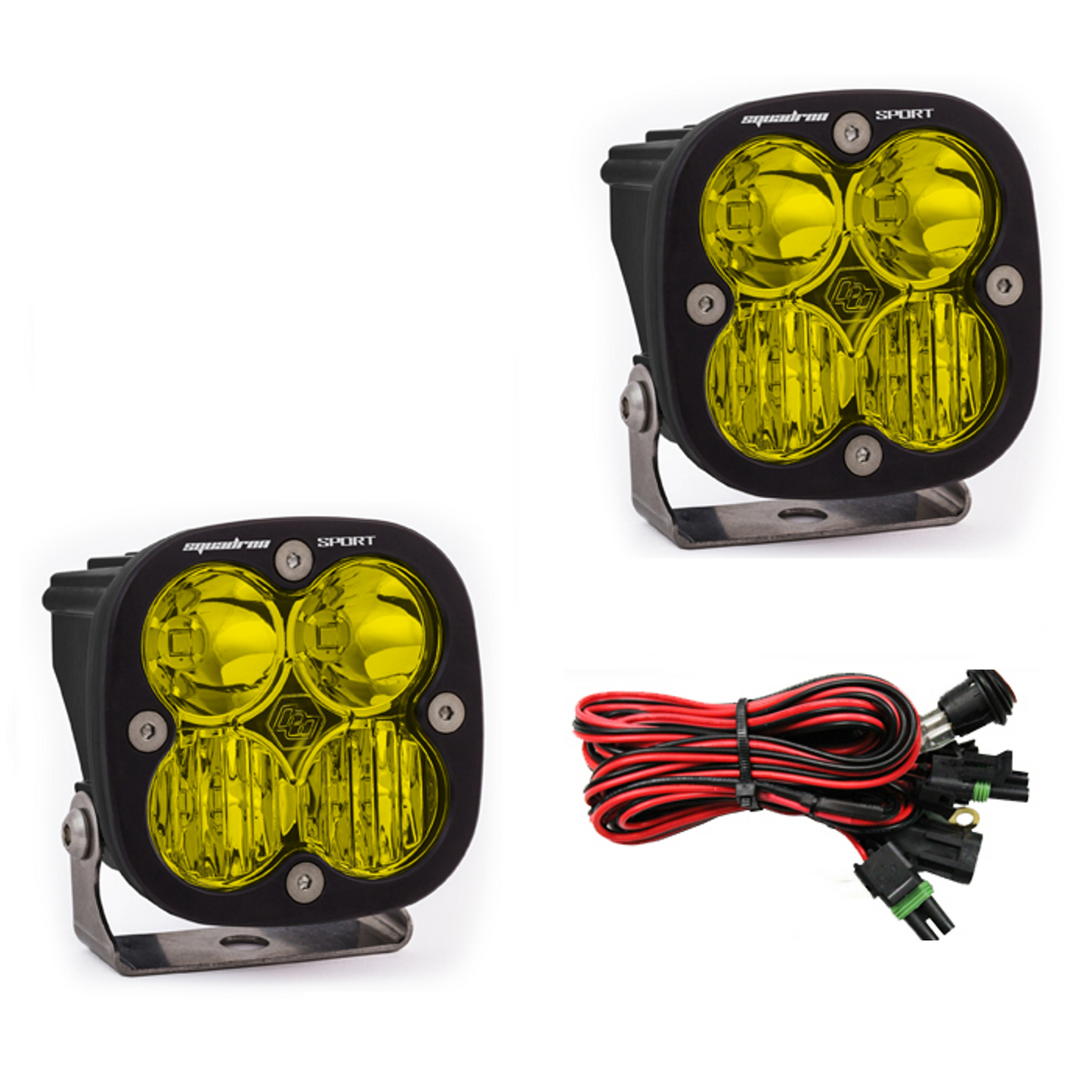 LED Light Pod Driving Combo Pair Amber Squadron Sport Baja Design