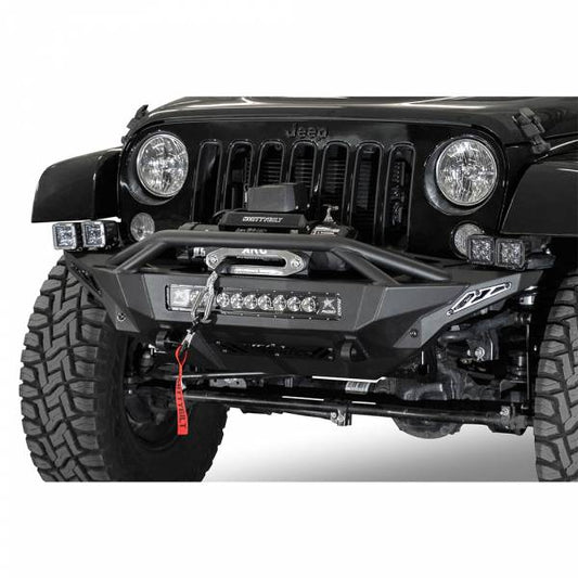 STEALTH FIGHTER WINCH FRONT BUMPER WITH BULL BAR FOR JEEP WRANGLER JK 2007-2018